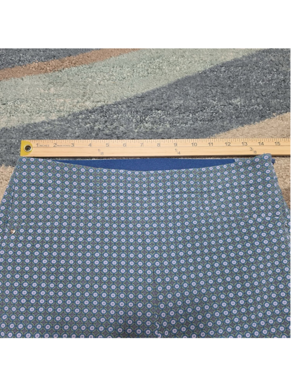 RLX Ralph Lauren Golf Pants Women's Size 4 Blue Diamond Print Stretch - Picture 10 of 13